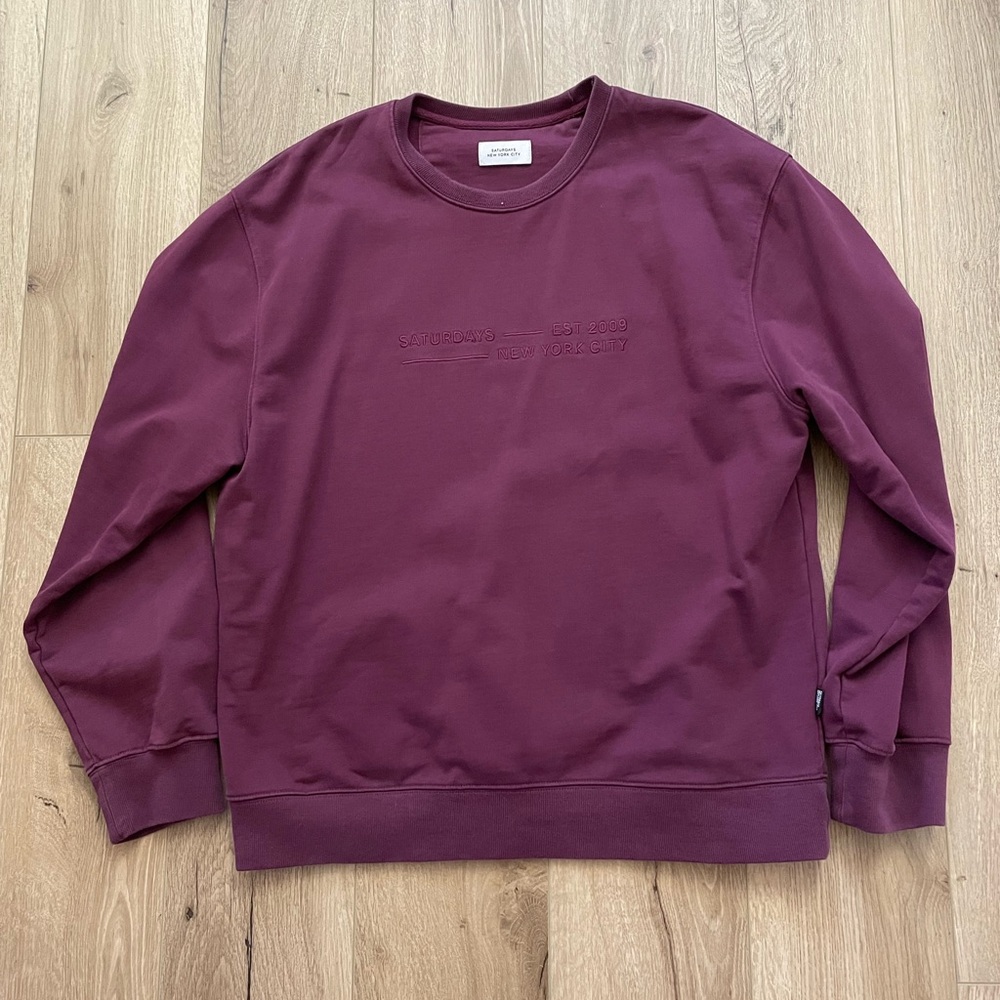 Saturdays New York City NYC heavyweight French terry crewneck L streetwear surf